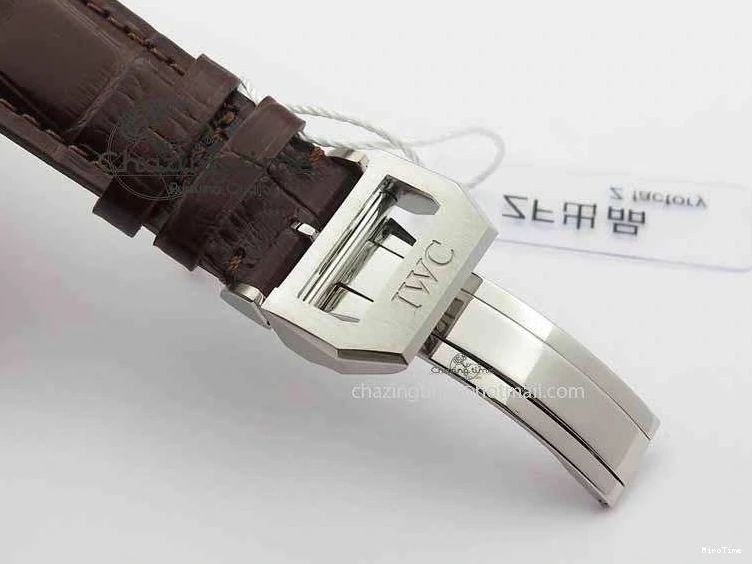 MIROTIME 0507 Portuguese IW3714 Diam ZF V2 1:1 Best Edition White Dial RG Numbers On Brown Leather Strap A79350 (Slim Movement) Fashionable 7246